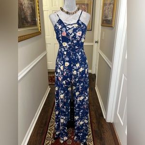 Preloved Flirty Summer Floral Dress/Jumpsuit